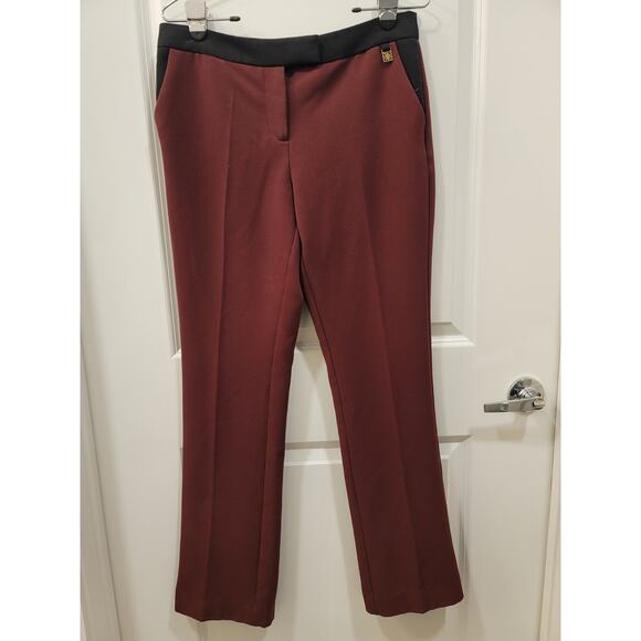 Anne Klein Red and Black Straight Leg Pants - Picture 1 of 7
